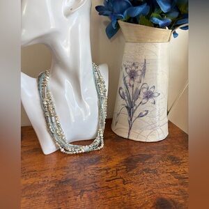 Faul Pearl & Multicolored Beaded Necklace